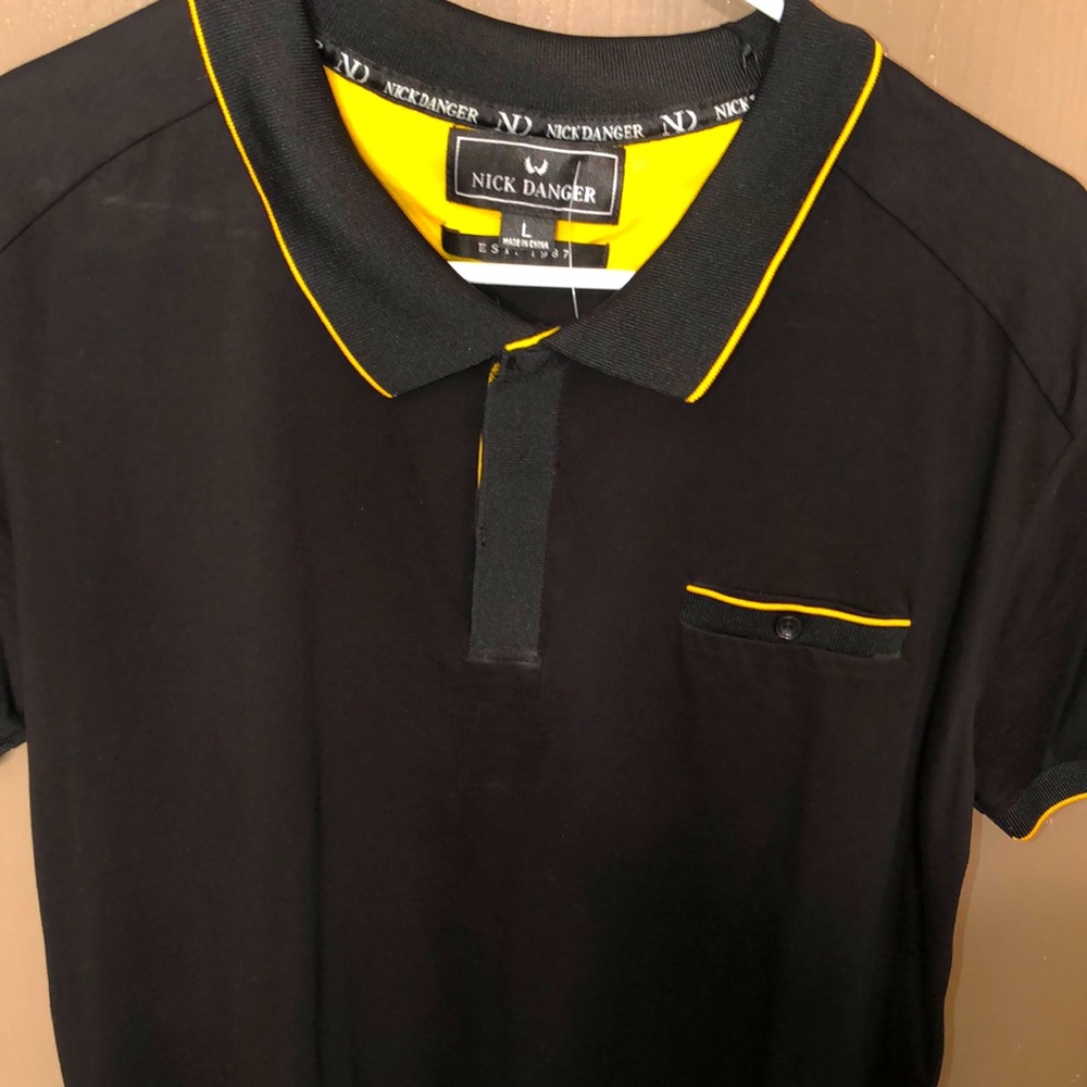 Nick Danger Black and Yellow Polo Shirt